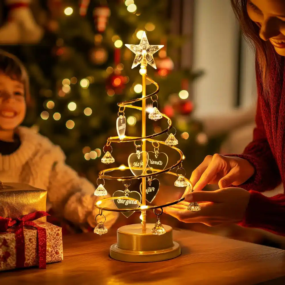 Albero di cristallo LED personalizzabile | La mia famiglia - Promozione fino al 50% di sconto + spedizione gratuita